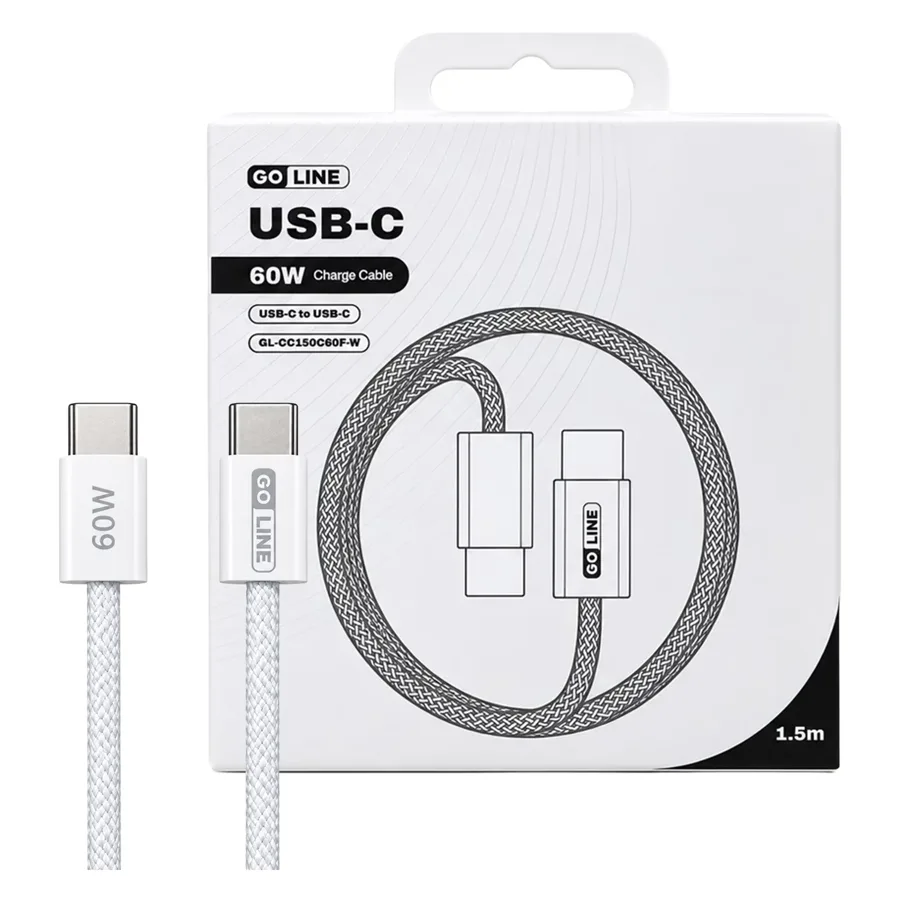 Cable Goline GL-CC150C60F-W USB-C para USB-C 60W 1.5 metros - Blanco